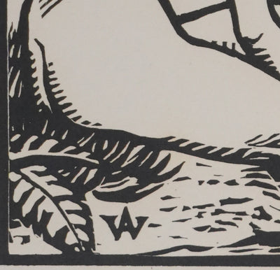 Henri AMEDEE-WETTER : La toilette au ruisseau, Gravure originale signée