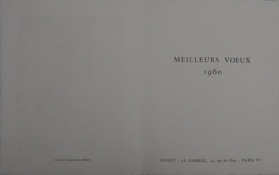 Edouard GOERG : L'ange et l'enfant, Gravure originale