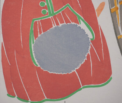 André DOMIN : Mère et fille, Lithographie originale signée