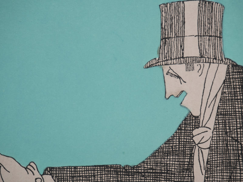 Ecole XXème : Van Cleef et Arpels, Le collier de perle, Lithographie