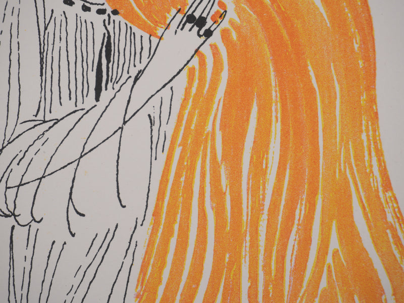 Ecole XXème : Pétrole Hahn, La chevelure, Lithographie