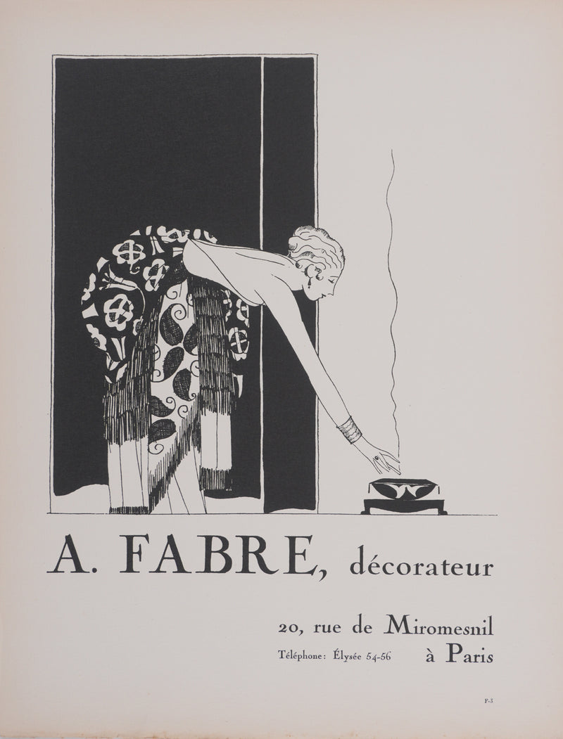 Eduardo Garcia BENITO : Fabre décorateur, La cigarette, Lithographie originale