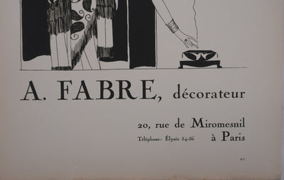 Eduardo Garcia BENITO : Fabre décorateur, La cigarette, Lithographie originale