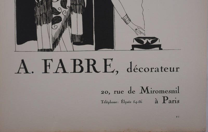 Eduardo Garcia BENITO : Fabre décorateur, La cigarette, Lithographie originale
