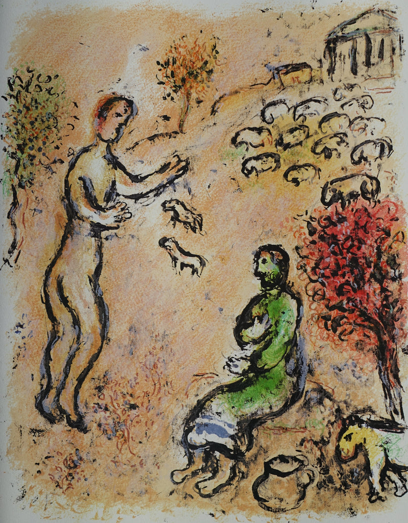 Marc CHAGALL : Ulysse et Eumaios, Lithographie originale (vue générale) - Crédit photo : Galerie Art.Paris