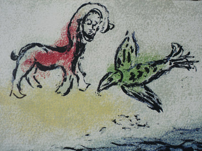 Marc CHAGALL : Ulysse prend la mer, Lithographie originale (photo de détail 4) - Crédit photo : Galerie Art.Paris