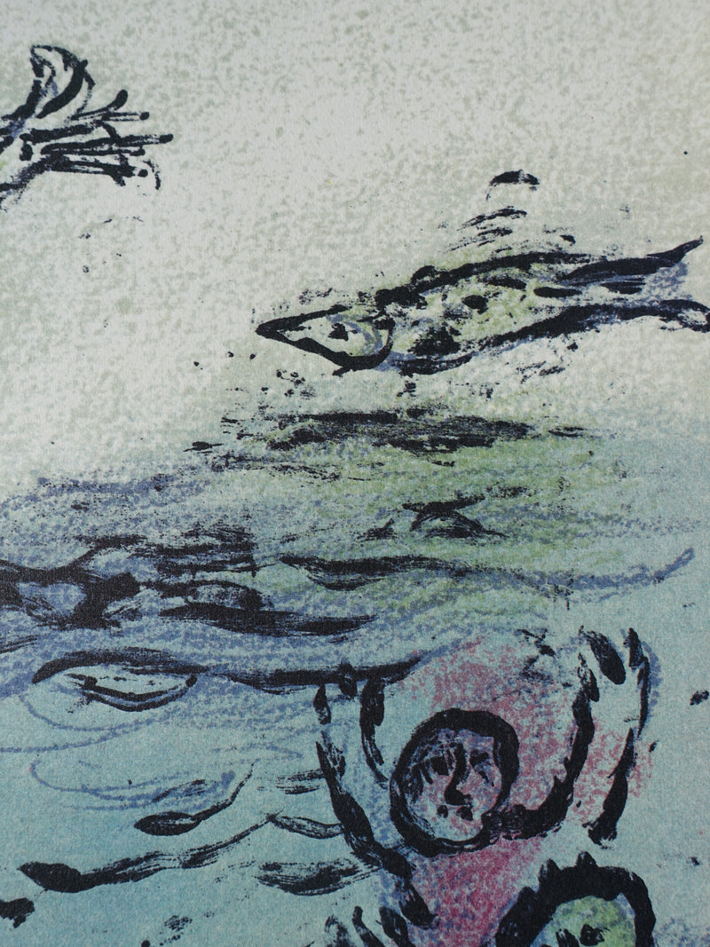 Marc CHAGALL : Ulysse prend la mer, Lithographie originale (photo de détail 5) - Crédit photo : Galerie Art.Paris