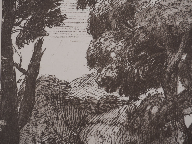 Claude GELLE (dit LE LORRAIN) : Paysage pastoral, Héliogravure signée