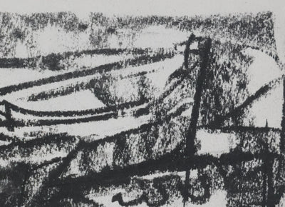 Jacques Gauthier TAL'HOUARN : Les bateaux au port, Dessin original signé