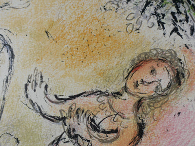 Marc CHAGALL : Le combat d'Ulysse et Iros, Lithographie originale (photo de détail 8) - Crédit photo : Galerie Art.Paris