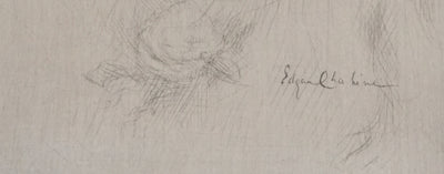 Edgar CHAHINE : Le rire, Gravure originale signée