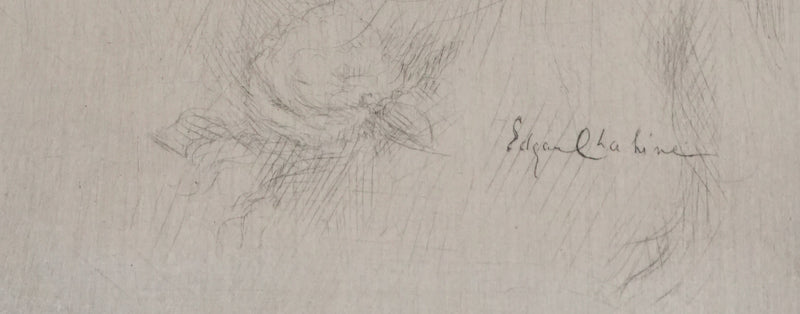 Edgar CHAHINE : Le rire, Gravure originale signée