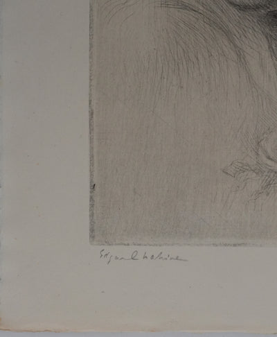 Edgar CHAHINE : Le rire, Gravure originale signée