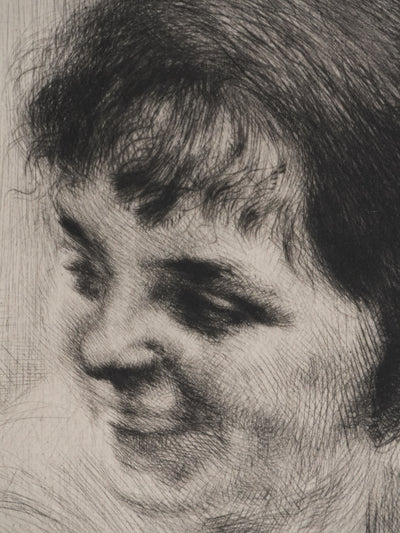 Edgar CHAHINE : Le rire, Gravure originale signée