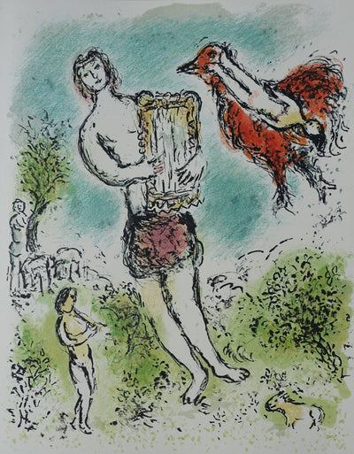 Marc CHAGALL : Le devin Théoclymène, Lithographie originale (vue générale) - Crédit photo : Galerie Art.Paris