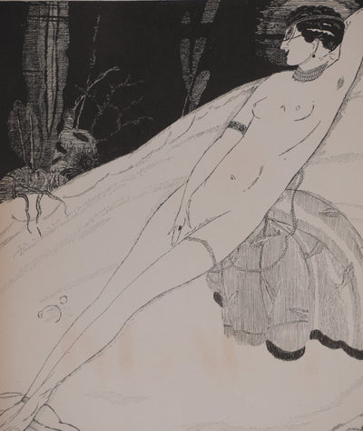 Mario SIMON : Antinéa, La séductrice, Lithographie originale signée
