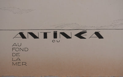 Mario SIMON : Antinéa, La séductrice, Lithographie originale signée