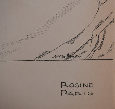 Mario SIMON : Antinéa, La séductrice, Lithographie originale signée