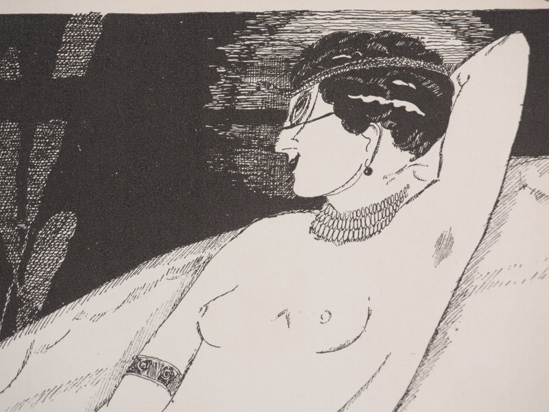 Mario SIMON : Antinéa, La séductrice, Lithographie originale signée