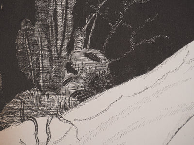 Mario SIMON : Antinéa, La séductrice, Lithographie originale signée