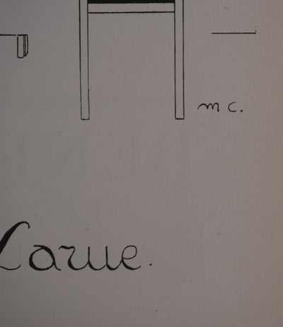 Ecole XXème : Chez Larue, Le dîner, Lithographie signée