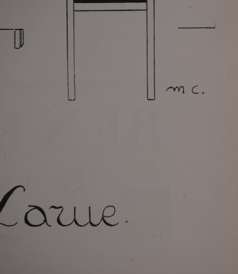Ecole XXème : Chez Larue, Le dîner, Lithographie signée