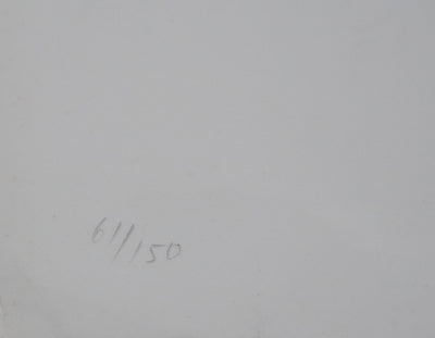 Roswita DOERIG : Formes abstraites noires et bleues, Sérigraphie originale signée