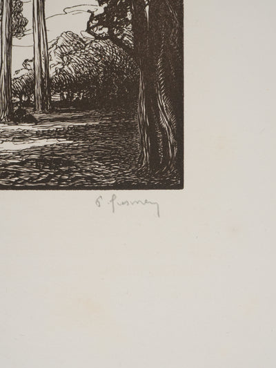 Pierre GUSMAN : Le petit bois, Gravure originale signée