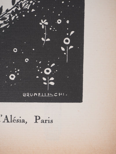Umberto BRUNELLESCHI : Le parfum exquis, Estampe signée