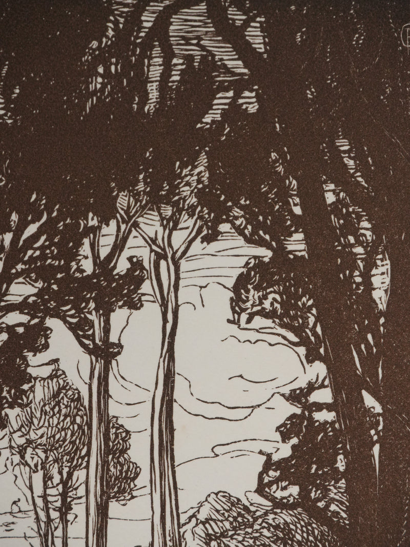 Pierre GUSMAN : Le petit bois, Gravure originale