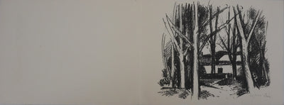 Jean DRIES : La petite maison dans les bois, Lithographie originale signée