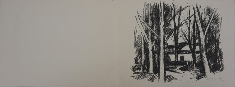 Jean DRIES : La petite maison dans les bois, Lithographie originale signée