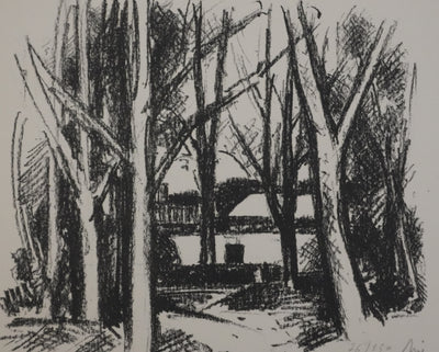 Jean DRIES : La petite maison dans les bois, Lithographie originale signée