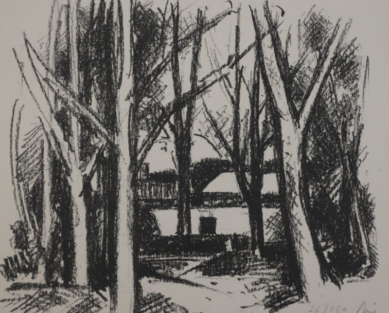 Jean DRIES : La petite maison dans les bois, Lithographie originale signée