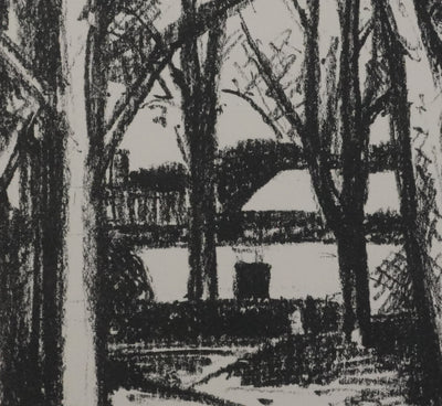 Jean DRIES : La petite maison dans les bois, Lithographie originale signée