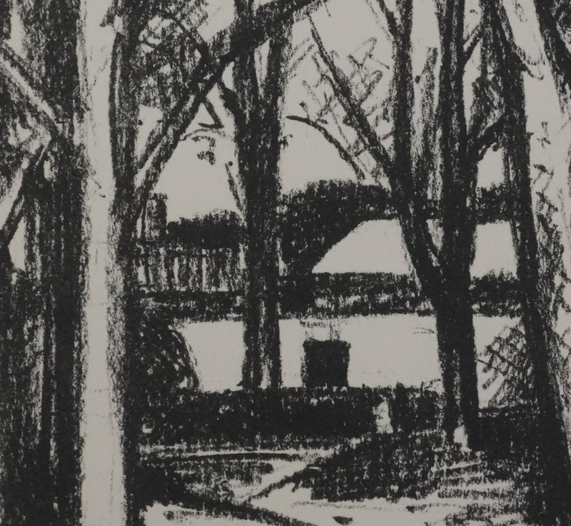 Jean DRIES : La petite maison dans les bois, Lithographie originale signée