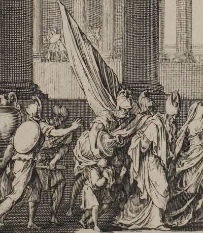 Jacques Sébastien LE CLERC : Procession romaine, Gravure originale signée
