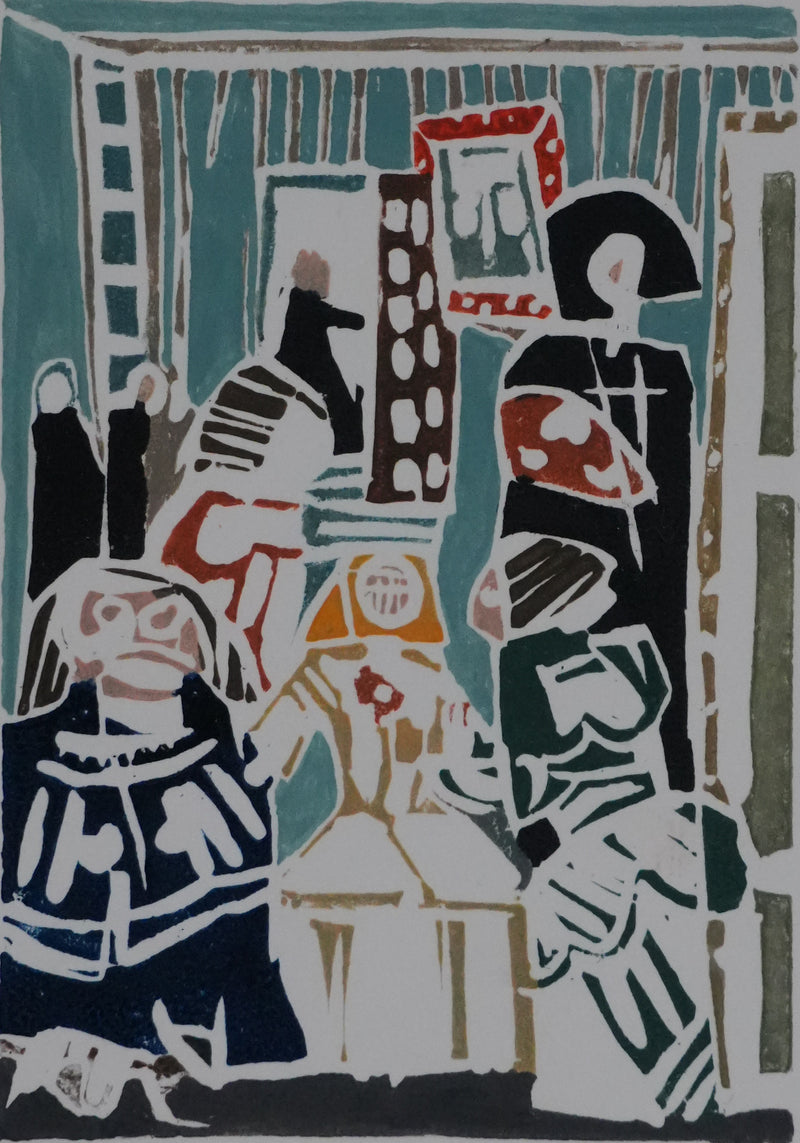 Jean-Michel LEROUX : Les Ménines, Lithographie originale signée