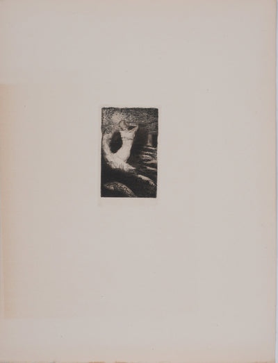 Odilon REDON : Le passage d'une âme, Gravure originale