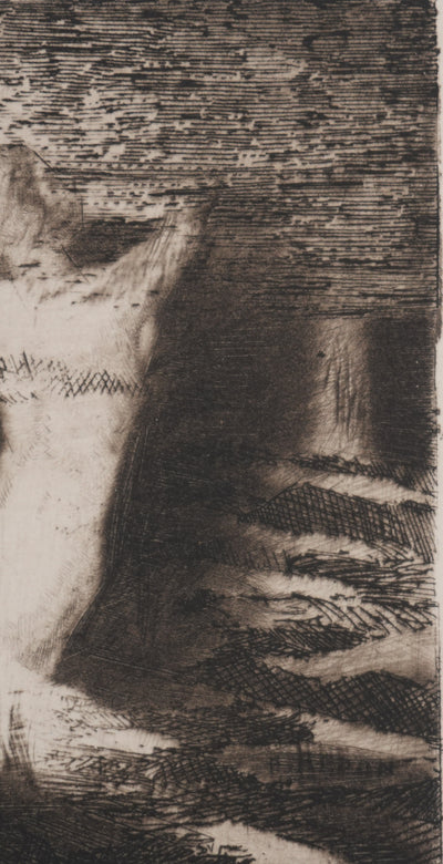 Odilon REDON : Le passage d'une âme, Gravure originale