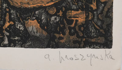 Annie PROSZYNSKA : Nu abstrait, Lithographie originale signée