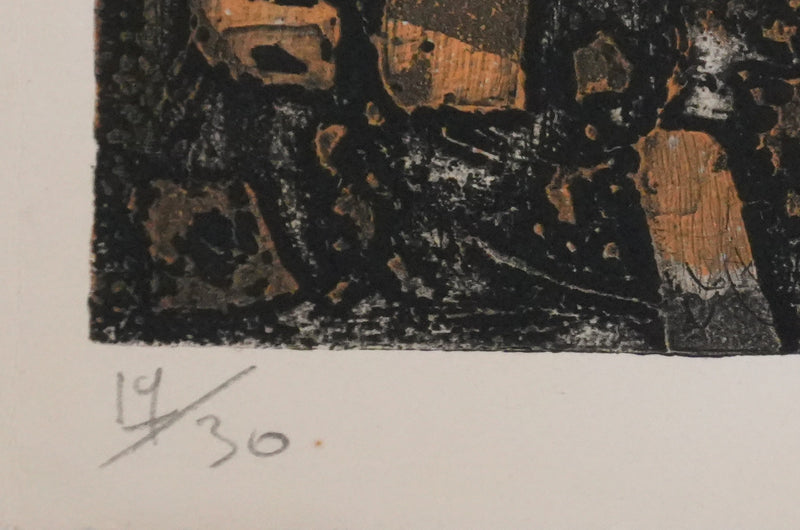 Annie PROSZYNSKA : Nu abstrait, Lithographie originale signée