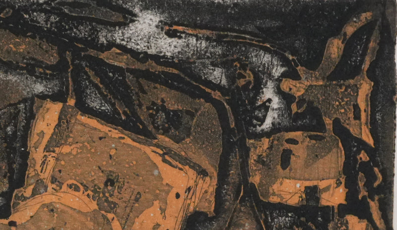 Annie PROSZYNSKA : Nu abstrait, Lithographie originale signée