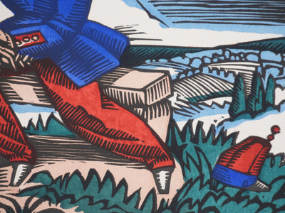 Jean-Gabriel DARAGNES : Les offensives du Printemps, Lithographie originale