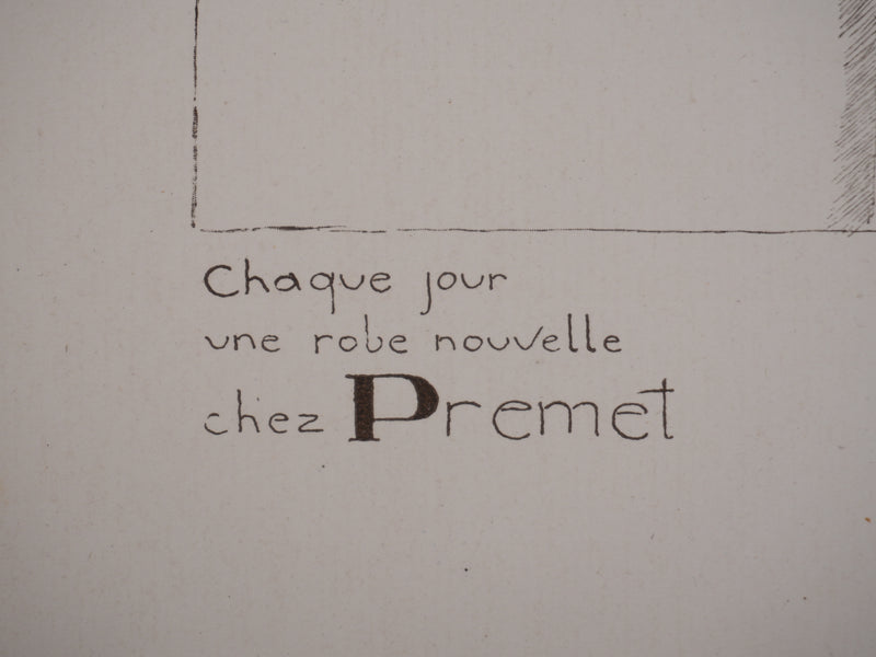 Ecole XXème : La nouvelle robe, Lithographie