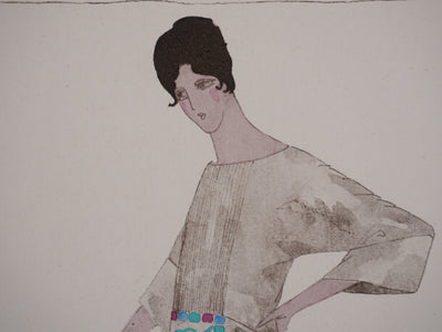 Ecole XXème : La nouvelle robe, Lithographie