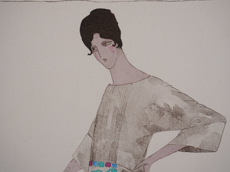 Ecole XXème : La nouvelle robe, Lithographie