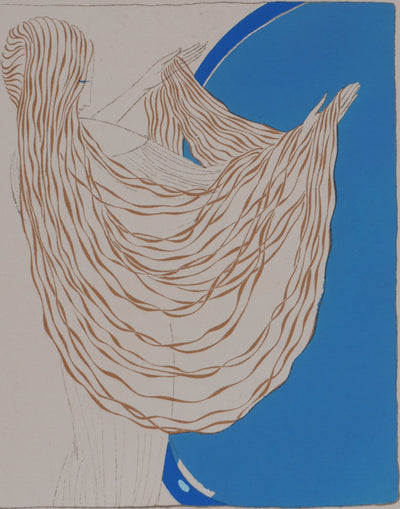 Ecole XXème : Pétrole Hahn, Longue chevelure, Lithographie