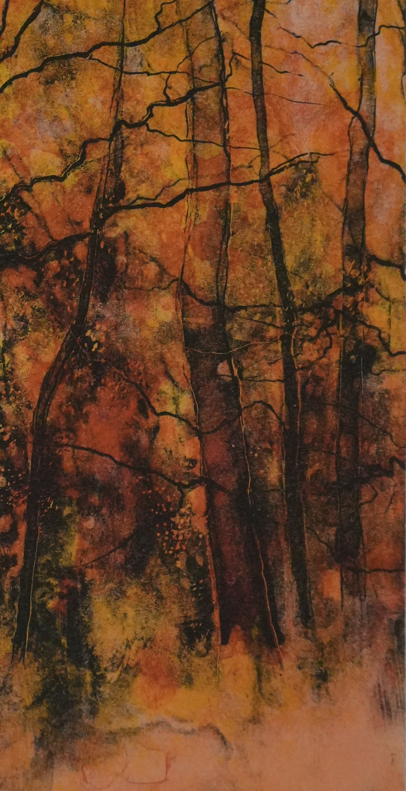 Bernard GANTNER : Forêt automnale, Lithographie originale signée