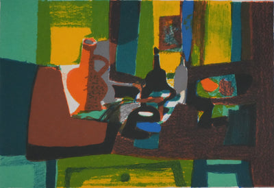 Marcel MOULY : Nature morte au vase, Lithographie originale signée